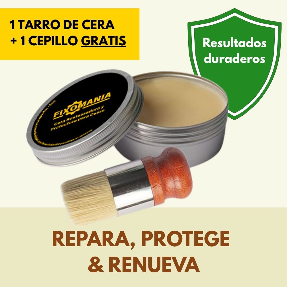 <tc>RenovaCouro™ - Cera restaurativa para couro com cera de beijo, manteiga de Karité e óleos nutritivos.</tc>