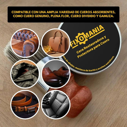 <tc>RenovaCouro™ - Cera restaurativa para couro com cera de beijo, manteiga de Karité e óleos nutritivos.</tc>