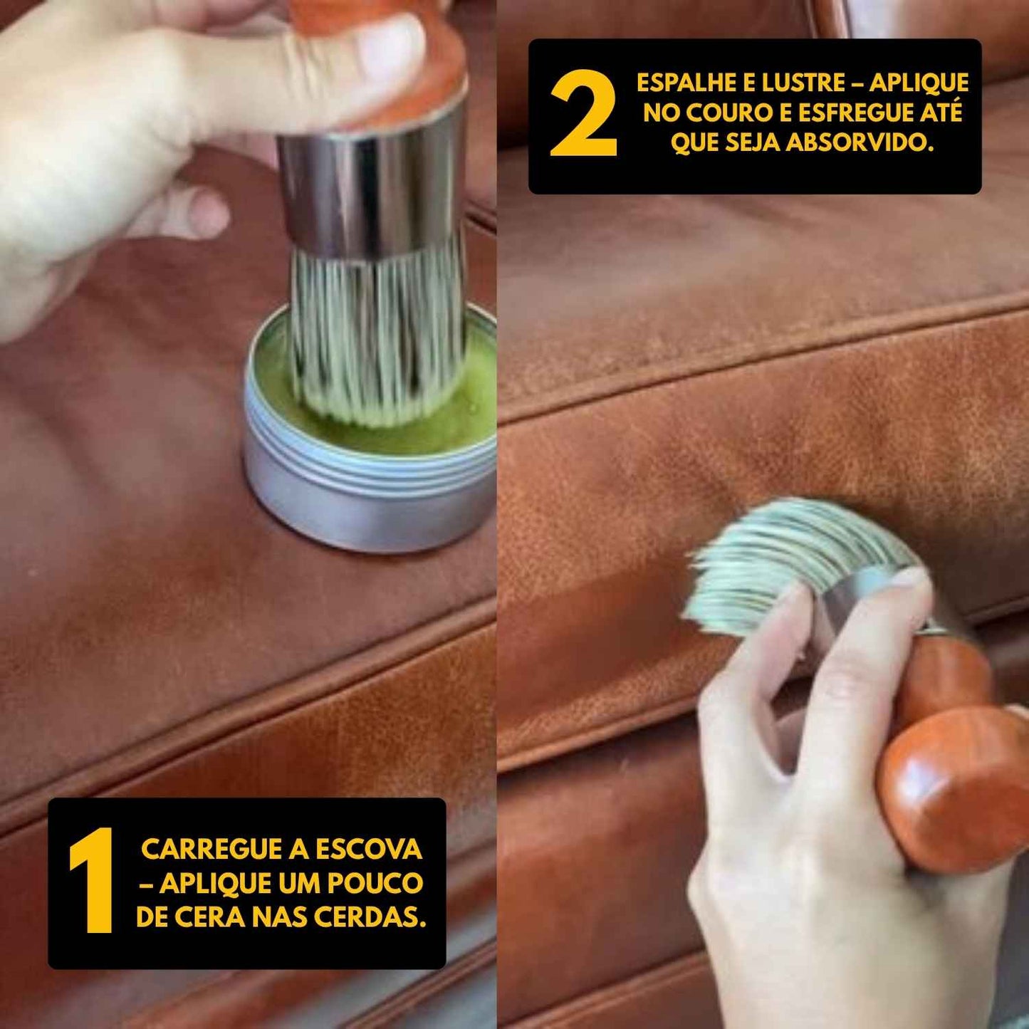 <tc>RenovaCouro™ - Cera restaurativa para couro com cera de beijo, manteiga de Karité e óleos nutritivos.</tc>